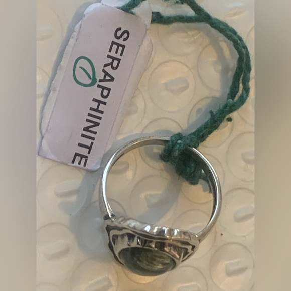 Brand new high quality seraphinite sterling ring sz8 - Picture 5 of 17
